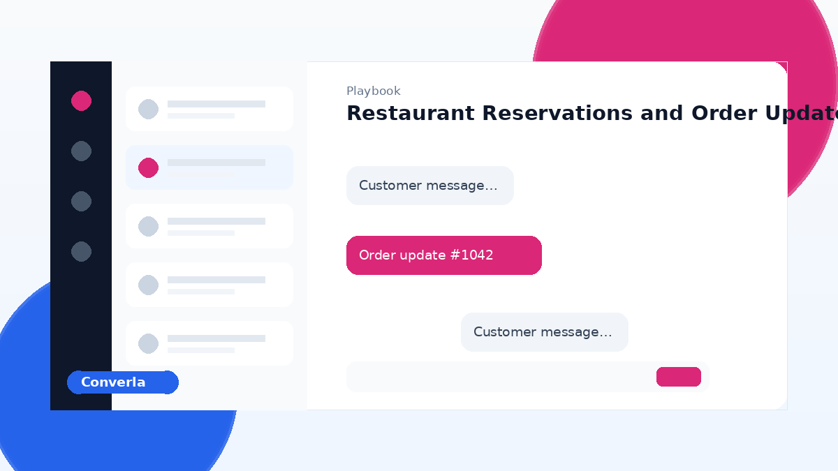 Restaurant reservation WhatsApp updates cover