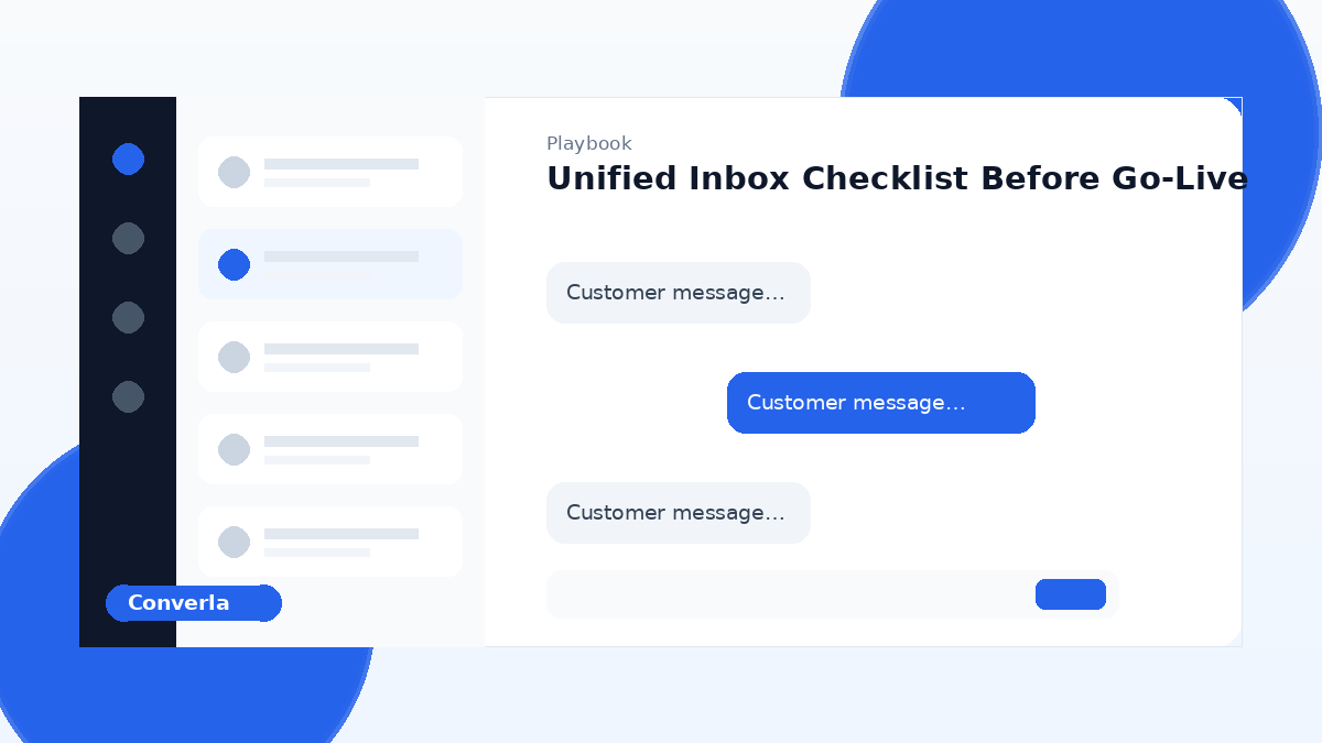 Converla unified inbox go-live checklist cover