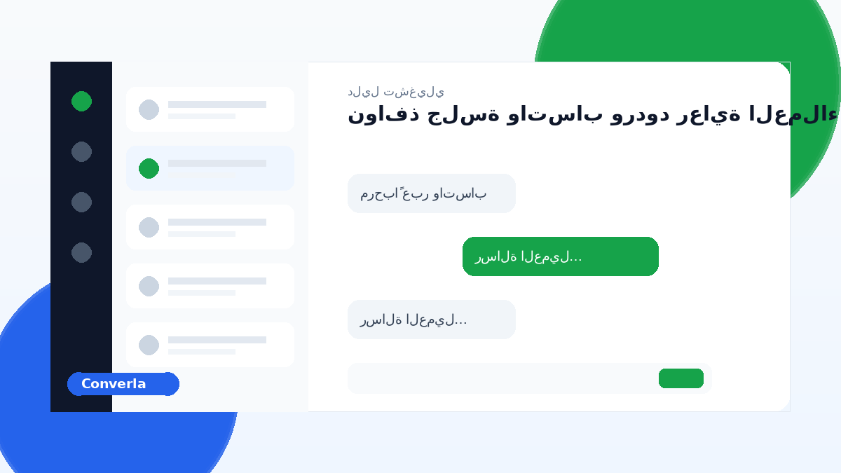 غلاف مقال Converla: نوافذ جلسة واتساب وردود رعاية العملاء